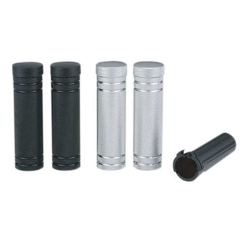 アルミローレットグリップ ブラック - バイク