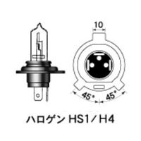 HS1/H4 12V35/35W PK43T-38 C(クリア) - バイク