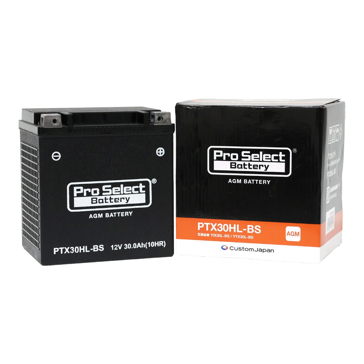 PTX30HL-BS ハーレー専用AGMバッテリー(YIX30L-BS/YTX30L-BS互換) - バイク