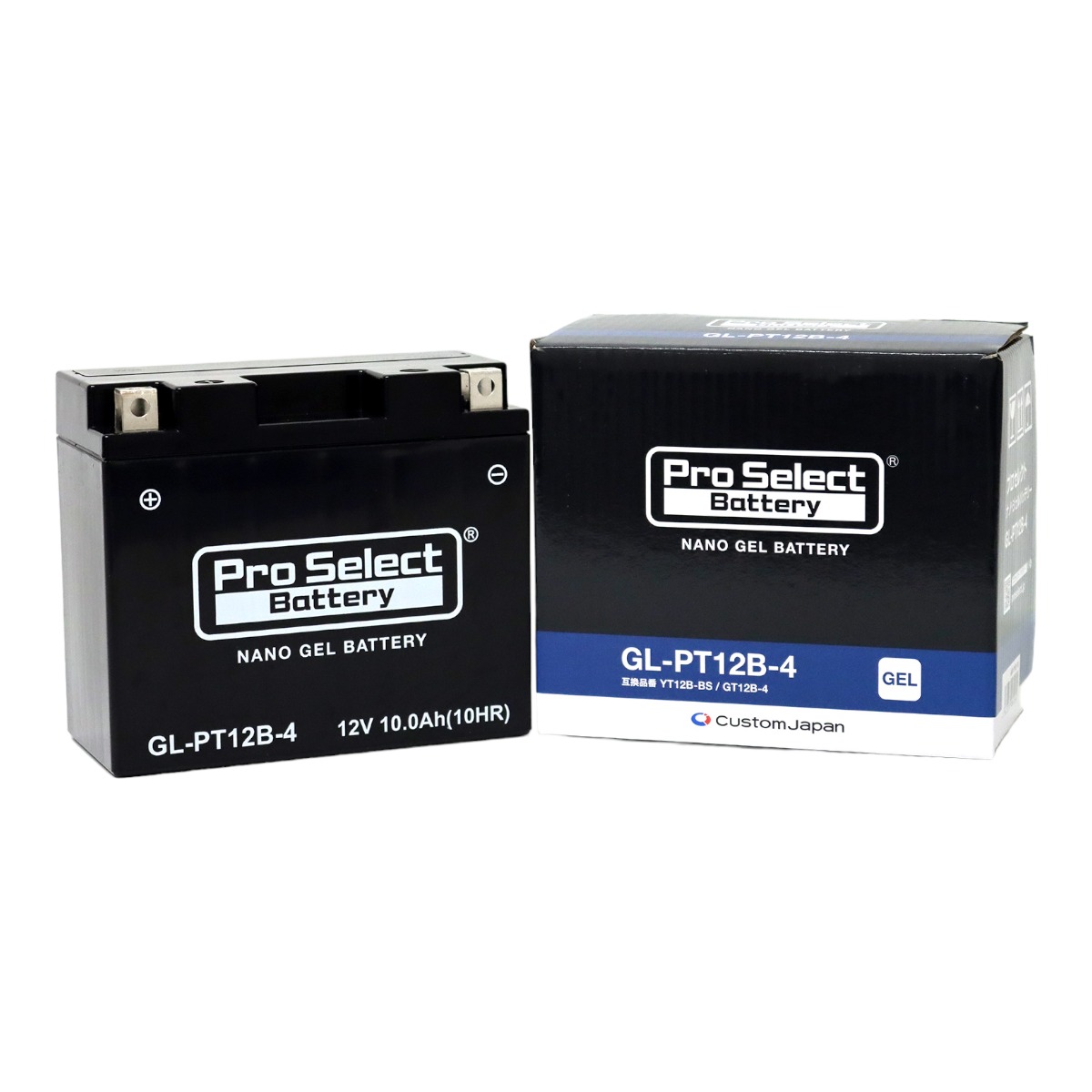 GL-PT12B-4 ナノ・ジェルバッテリー(YT12B-BS/GT12B-4 互換)(ジェル