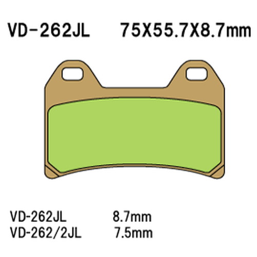 VD-262JL シンタードメタルパッド - バイク